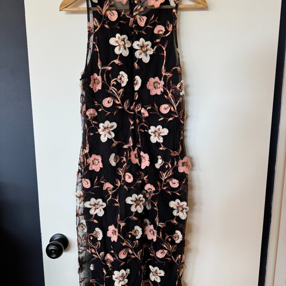 Laundry by Shelli Segal Anthropologie Black Embroidered Dress - Picture 2 of 6